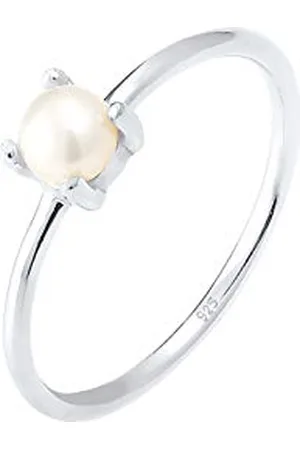 Elli Ring Ladies Solitaire with Freshwater Cultured Pearl in 925 Sterling Silver