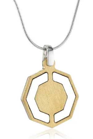 ORPHELIA Jewelry Unisex Necklace with Pendant 925 Sterling Two-Tone 42 cm, Sterling