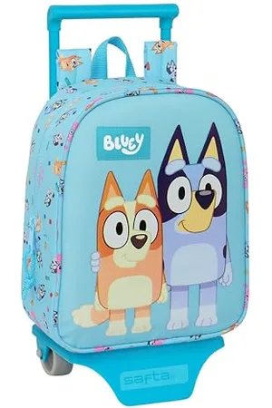 Safta Blue – Nursery Backpack with Trolley, Ideal for Children of Different Ages, Comfortable and Versatile, Quality and Resistance, 22 x 10 x 27 cm, Sky Blue, , Estándar, Casual