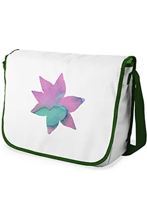 Bonamaison Digitally Printed Messenger School Bag with Khaki Strap for Students, Cross Body Bag, Courier Bag, Shoulder Bag for School, Back to School, Size: 29x36 Cm