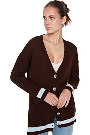 Trendyol Women Regular Basic V Neck Knitwear Cardigan