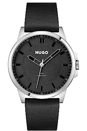 HUGO BOSS Analogue Quartz Watch for Men Collection #Fast with Stainless Steel Bracelet or Leather Strap