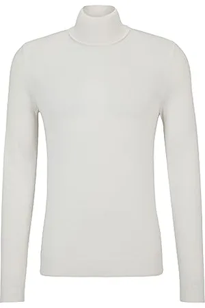 HUGO BOSS Mens San Thomas-M Virgin-Wool Rollneck Sweater in a Regular fit