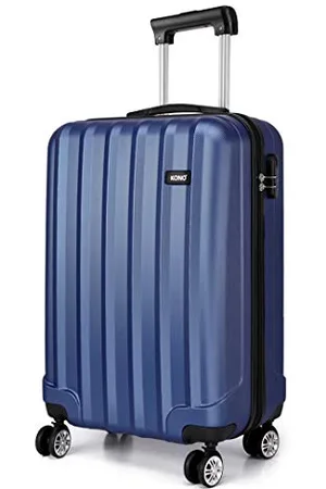 Kono Lightweight Cabin Suitcase 55x35x20cm Hard Shell ABS Luggage with 4 Wheels Carry On Hand Travel Suitcases (Small, )