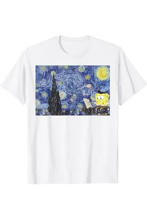 Spongebob Starry Night Painting T-Shirt