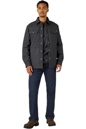 Dickies Outerwear for Men, Flex Duck Shirt Jacket, Water Repelling Technology, , XL