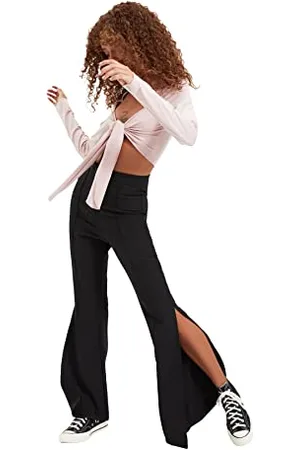 Trendyol Women High Waist Wide Leg Bootcut & Flared Trousers