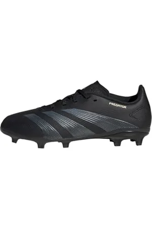 adidas Predator League J Football Boots Firm Ground, Core Black/Carbon/Gold Metallic, 4.5 UK
