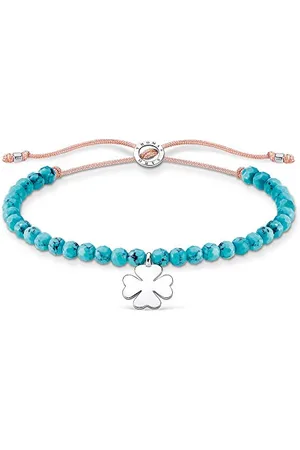 Thomas Sabo Beads with Clover Silver 925 Sterling Silver Bracelet 13-20cm Length