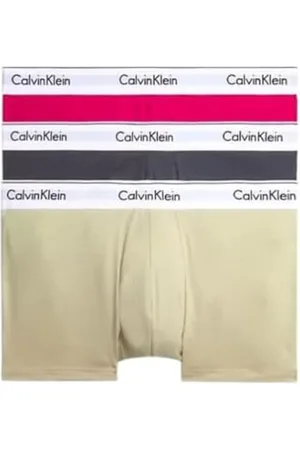 Calvin Klein Men Boxer Short Trunks Stretch Cotton Pack of 3, Multicolor (Virtual Red, Iron Gate, Eucalyptus), S