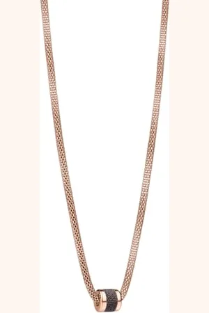 Bering Women Necklace in polished Rosé gold - Arctic Symphony Collection with Stainless Steel - LYK2-R-ME-N-450