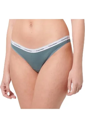 Calvin Klein Women’s Thong, Grey (Blue Performance), XXL