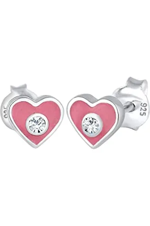 Elli Earrings Kind Herz Kristalle 925 Sterling Silber