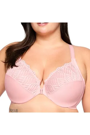 Glamorise Full Figure Plus Size Front-Closure T-Back Wonderwire Bra Underwire #1246