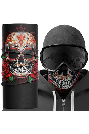 Purple Print House Balaclava Face Cover, Clown Face Skull Multifunctional Headwear Snood Scarf Neck Gaiter for men, Motorcyle Face Protection Sun Dust Wind Proof Outdoor