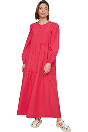 Trendyol Women Modest Maxi A-line Regular Woven Modest Dresses