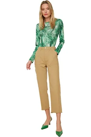 Trendyol Women High Waist Straight Leg Straight Jeans