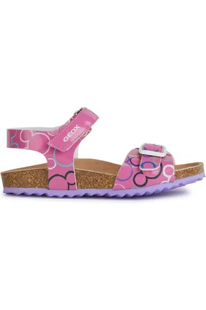 Geox J Adriel Girl C Sandal, Fuchsia Multi-Coloured, 1 UK