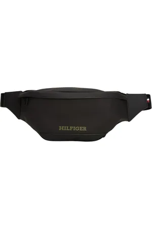 Tommy Hilfiger Men TH MONOTYPE PU BUMBAG, Black, One Size