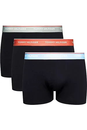 Tommy Hilfiger Men Boxer Short Trunks Underwear Pack of 3, Multicolor (Vessel Blue/Dockside/Silver), S