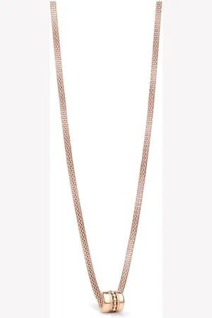 Bering Women Necklace in polished Rosé gold - Arctic Symphony Collection with Stainless Steel - FAM2-R-ME-N-450