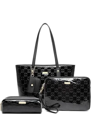 MISS LULÙ Handbags for Women Tote Bag PU Leather Shoulder Bag 3Pcs Bag