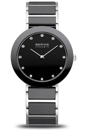 Bering Women Analog Quartz ceramic collection Watch with stainless steel/Ceramic Strap and Sapphire Crystal 11435-749