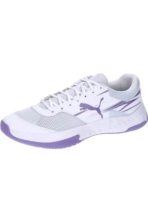 PUMA Unisex VARION II Indoor Court Shoe, White-Lavender Alert, 11.5 UK
