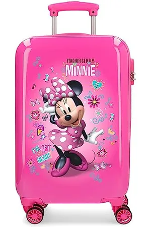 Disney Minnie Stickers Pink Cabin Suitcase 34 x 55 x 20 cm Rigid ABS Combination Lock 32 Litre 2.5 kg 4 Double Wheels Hand Luggage