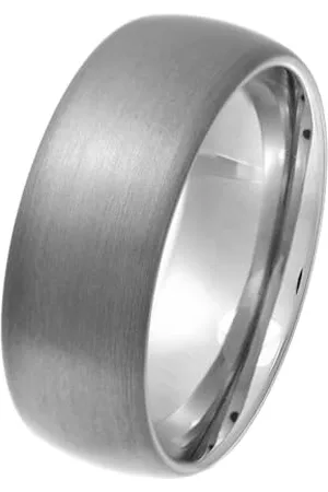 THEIA Titanium Matt Finish Court Shape 7mm Ring - Size Z+3