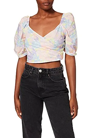 NA-KD Puff Sleeve Wrap Blouse, , EU 40