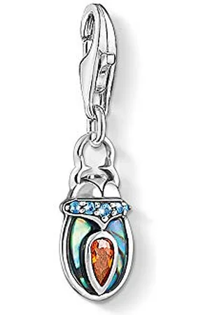 Thomas Sabo Women Charm Pendant Colourful Beetle Charm Club 925 Sterling Silver 1807-991-7