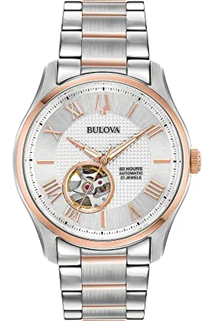 BULOVA Mens Digital Automatic Watch with Stainless Steel Strap 98A213