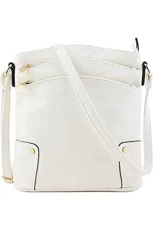 Alyssa Triple Zip Pocket Large Crossbody Bag, , One Size