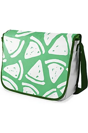Bonamaison Digitally Printed Messenger School Bag with Khaki Strap for Students, Cross Body Bag, Courier Bag, Shoulder Bag for School, Back to School, Size: 29x36 Cm