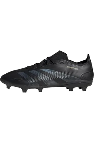 adidas Predator League Football Boots Firm Ground, Core Black/Carbon/Gold Metallic, 6.5 UK
