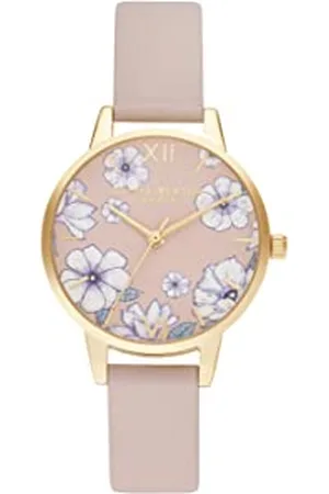 Olivia Burton Analogue Quartz Watch for Women with Vegan Leather Strap - OB16AN04