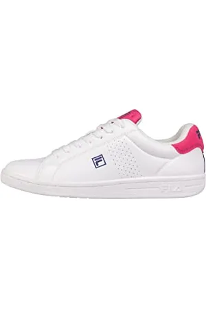 Fila Crosscourt 2 NT Teens Sneaker, White-Carmine, 2 UK