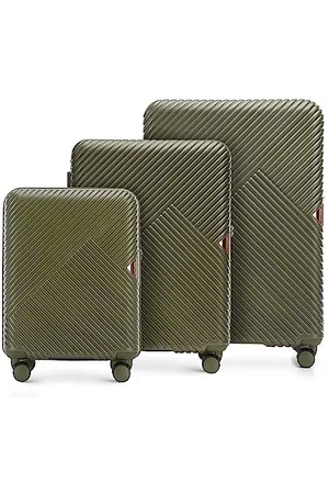 Wittchen Travel Suitcase Carry-On Cabin Luggage Hardshell Made of Polycarbonate with 4 Spinner Wheels Combination Lock Telescopic Handle GL Style Line Set of 3 suitcases