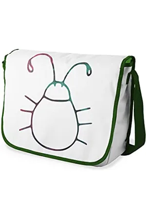 Bonamaison Digitally Printed Messenger School Bag with Khaki Strap for Students, Cross Body Bag, Courier Bag, Shoulder Bag for School, Back to School, Size: 29x36 Cm