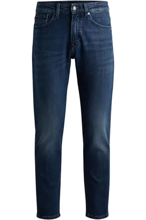 HUGO BOSS Mens RE.Maine BO Maine Blue Regular-fit Jeans in Comfort-Stretch Denim
