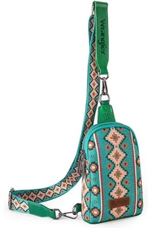 Wrangler Aztec Sling Bag Southwest Crossbody Bags Trendy Chest Bag