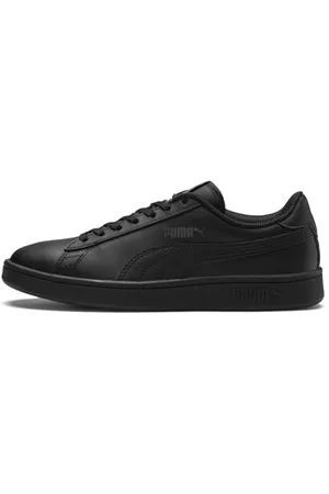PUMA Unisex Kids Smash v2 L Jr Sneakers, Black- Black, 4 UK