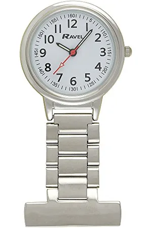 Ravel Classic Easy Read Nurses Fob Watch - Analogue Quartz - R1101.10 - Silver Tone