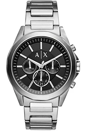 Armani Exchange Watch for Men, Chronograph Movement, 44 mm Stainless Steel Case with a Stainless Steel Strap, AX2600