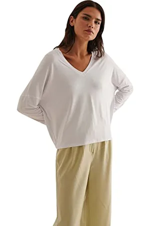 NA-KD V-neck jersey top, , Small