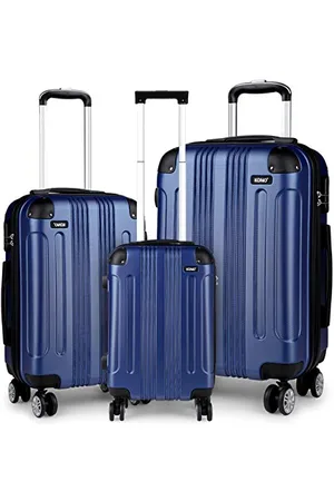 Kono Hard Shell Luggage Lightweight ABS 4 Wheels Spinner Business Trip Trolley Case Suitcase (Set of 3)