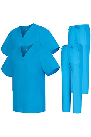 MISEMIYA Pack * 2 Pcs - Uniforms Unisex Scrub Set – Medical Uniform with Scrub Top and Pants - Ref.2-8178 - Small