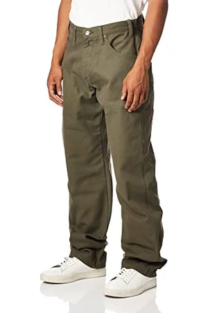 Dickies MensDU336Relaxed Straight Sanded Duck Carpenter Jean Jeans - Green - 42W x 30L