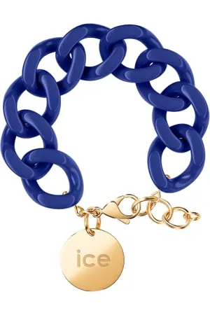 Ice-Watch ICE - Jewellery - Chain bracelet - Lazuli blue - Gold - Chunky chain bracelet for women in blue colour with a gold medal (020921)